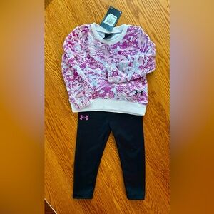 NWT Sz 18m Hurley Purple/Pink Digital Camo Print Sweatshirt & Leggings Outfit